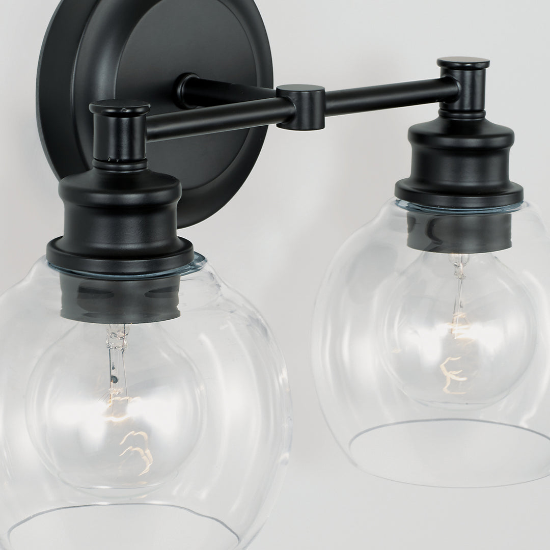 Capital Mid Century 121121MB-426 Bath Vanity Light 15 in. wide - Matte Black