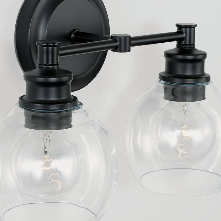 Capital Mid Century 121121MB-426 Bath Vanity Light 15 in. wide - Matte Black