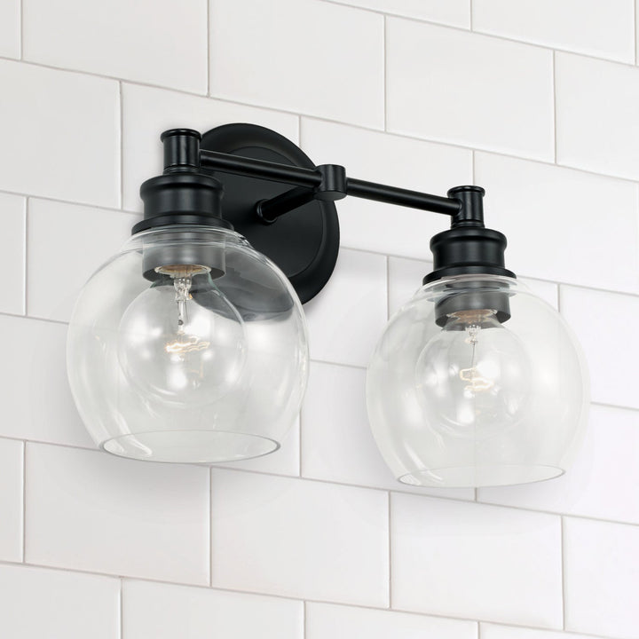 Capital Mid Century 121121MB-426 Bath Vanity Light 15 in. wide - Matte Black