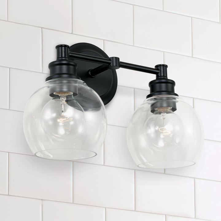 Capital Mid Century 121121MB-426 Bath Vanity Light 15 in. wide - Matte Black