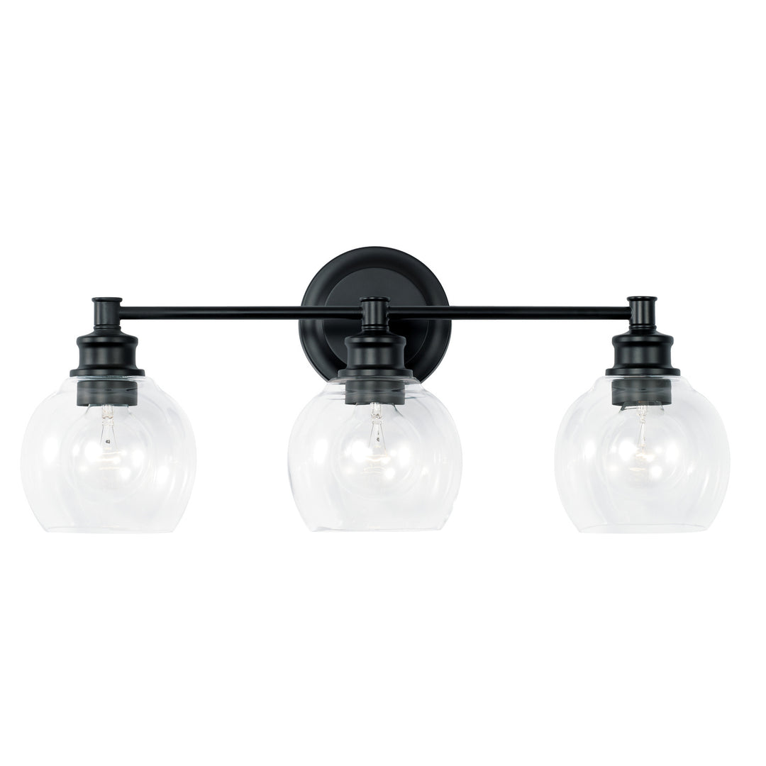 Capital Mid Century 121131MB-426 Bath Vanity Light 24 in. wide - Matte Black