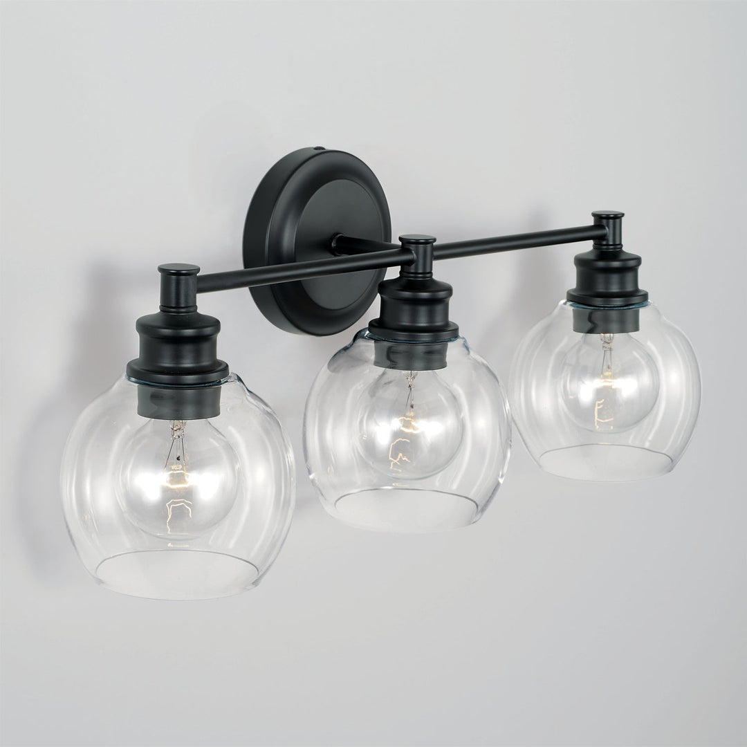 Capital Mid Century 121131MB-426 Bath Vanity Light 24 in. wide - Matte Black