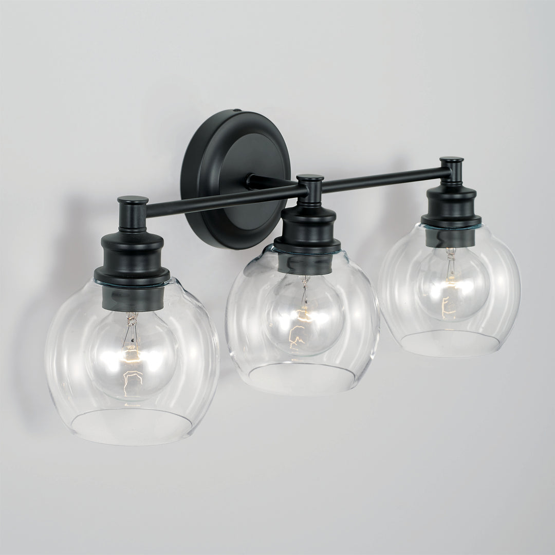 Capital Mid Century 121131MB-426 Bath Vanity Light 24 in. wide - Matte Black
