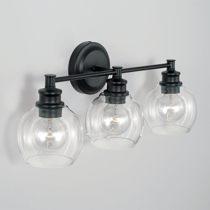 Capital Mid Century 121131MB-426 Bath Vanity Light 24 in. wide - Matte Black
