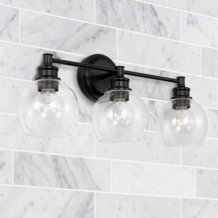Capital Mid Century 121131MB-426 Bath Vanity Light 24 in. wide - Matte Black