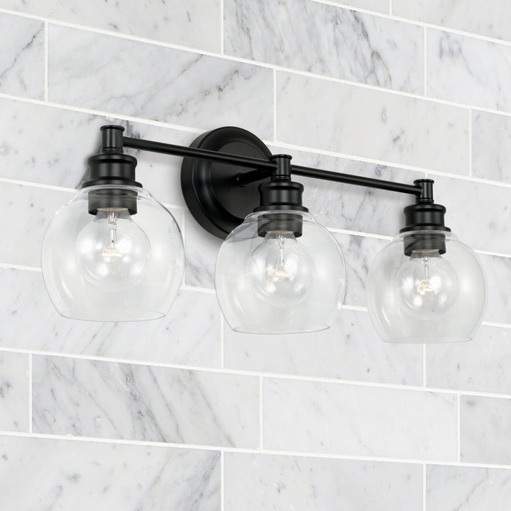 Capital Mid Century 121131MB-426 Bath Vanity Light 24 in. wide - Matte Black