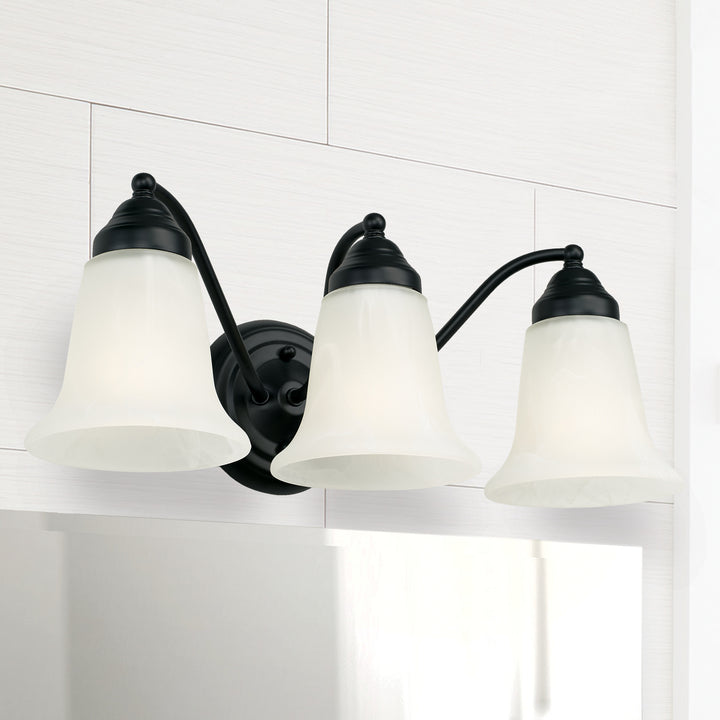 Capital Brady 1363MB-117 Bath Vanity Light 19 in. wide - Matte Black