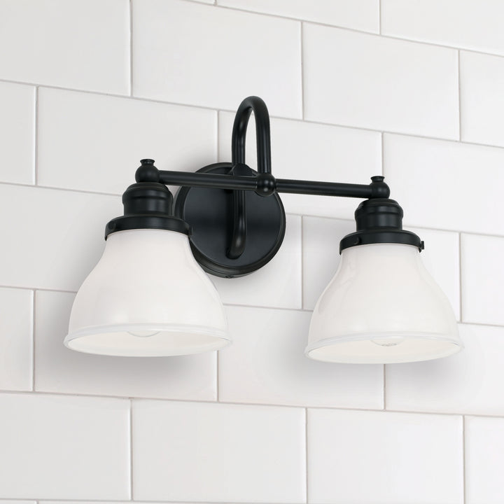 Capital Baxter 8302MB-128 Bath Vanity Light 17 in. wide - Matte Black