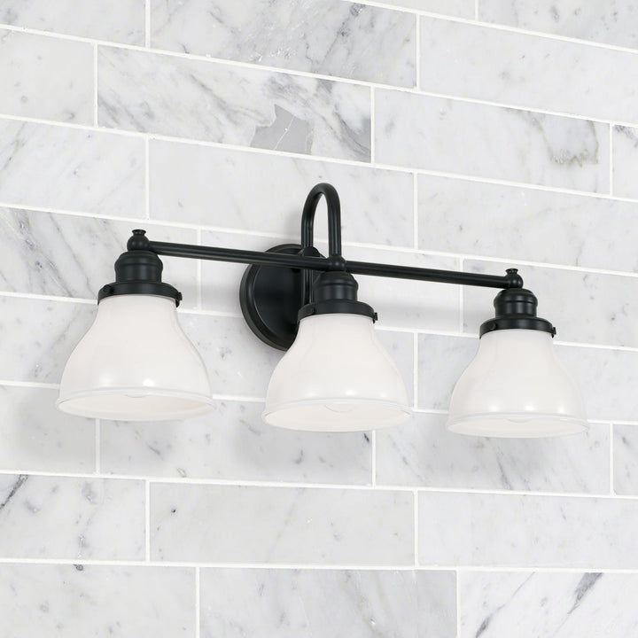 Capital Baxter 8303MB-128 Bath Vanity Light 25 in. wide - Matte Black