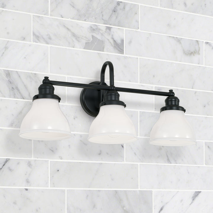 Capital Baxter 8303MB-128 Bath Vanity Light 25 in. wide - Matte Black