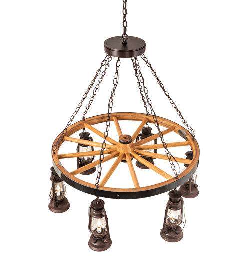 Meyda Tiffany Miners Lantern 242013 Chandelier Light - Rust