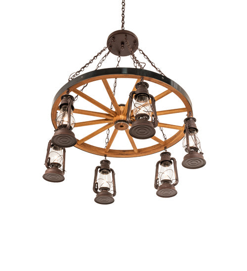 Meyda Tiffany Miners Lantern 242013 Chandelier Light - Rust