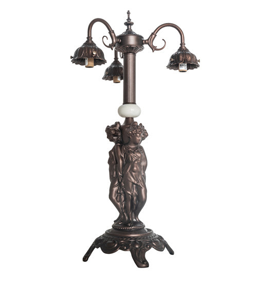 Meyda Tiffany Lighting 245483 Tiffany Hanginghead Dragonfly Three Light Table Lamp Lamp Bronze / Dark