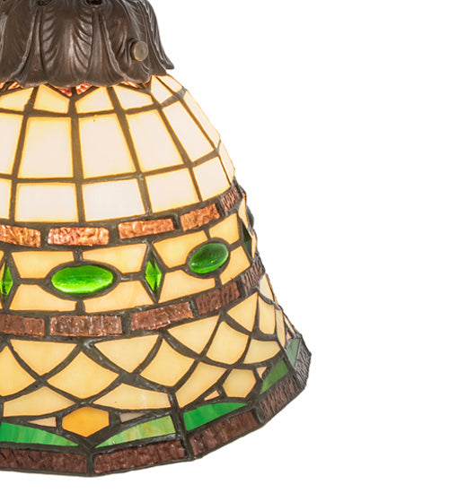 Meyda Tiffany Lighting 245484 Tiffany Roman Three Light Table Lamp Lamp Bronze / Dark