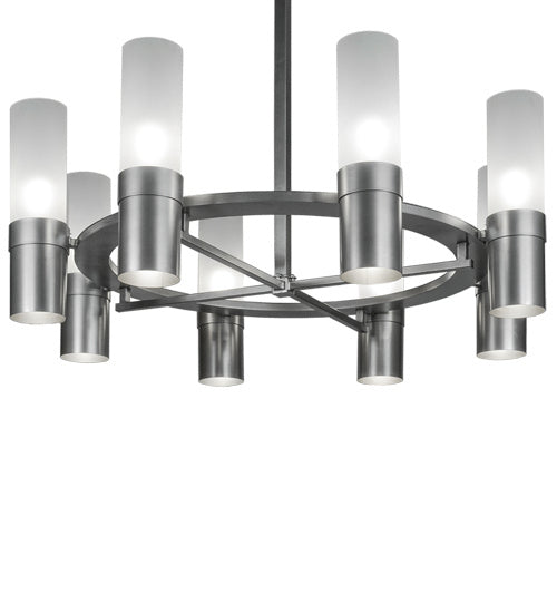 Meyda Tiffany Farmington 246143 Chandelier Light - Nickel
