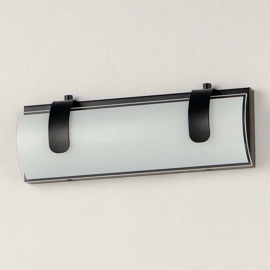 ET2 by Maxim Clutch E25131-92BK Bath Vanity Light 13 in. wide - Black