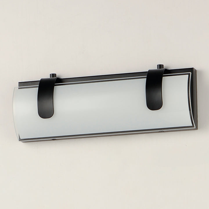 ET2 by Maxim Clutch E25131-92BK Bath Vanity Light 13 in. wide - Black