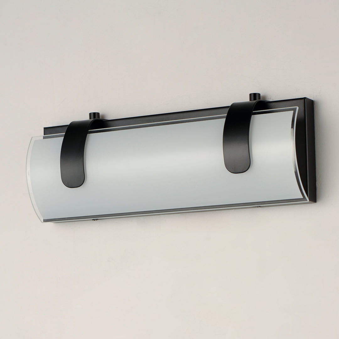 ET2 by Maxim Clutch E25131-92BK Bath Vanity Light 13 in. wide - Black