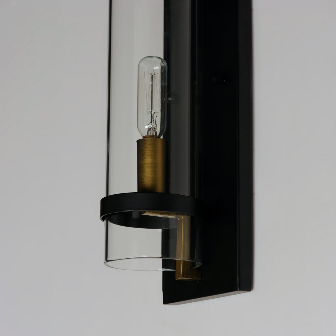 Maxim Capitol 2640BKAB Wall Sconce Light - Black / Antique Brass