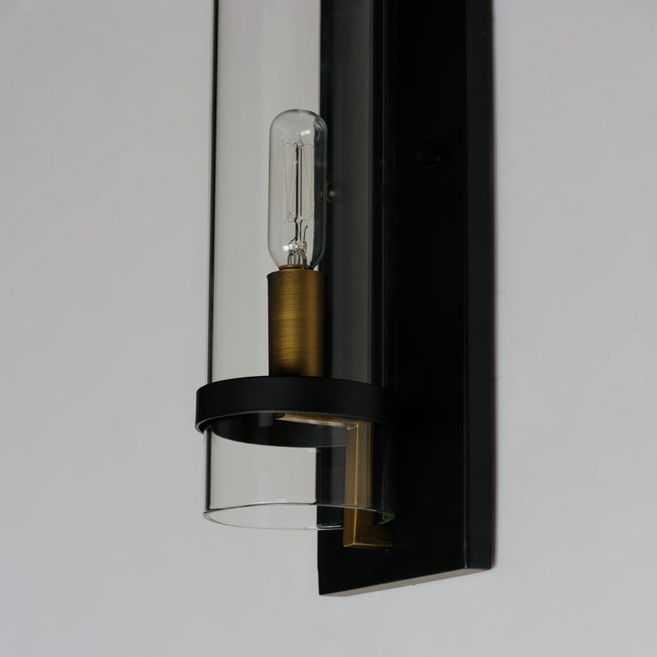 Maxim Capitol 2640BKAB Wall Sconce Light - Black / Antique Brass