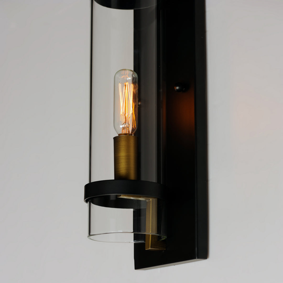 Maxim Capitol 2640BKAB Wall Sconce Light - Black / Antique Brass