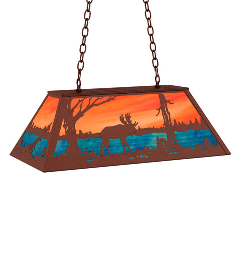 Meyda Tiffany Moose At Lake 234275 Pendant Light - Rust