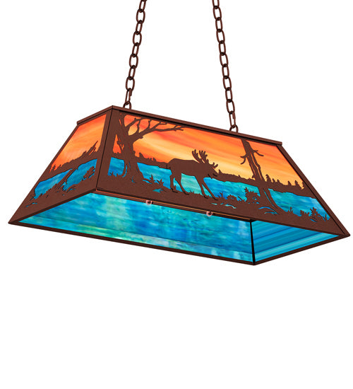 Meyda Tiffany Moose At Lake 234275 Pendant Light - Rust