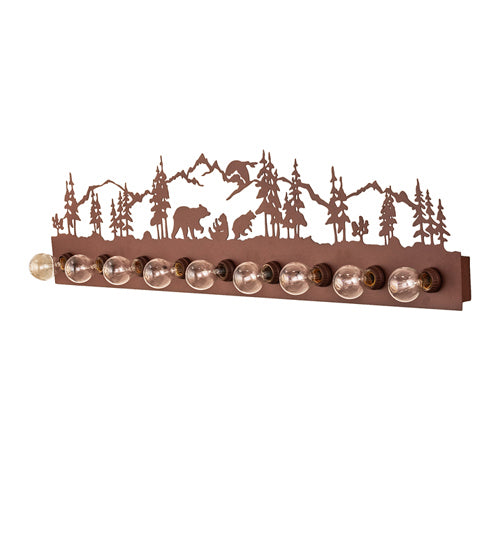 Meyda Tiffany Bear Family 240970 Bath Vanity Light 48 in. wide - Rust