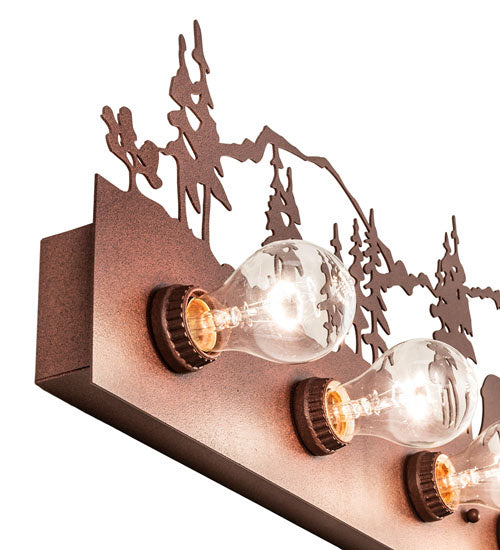 Meyda Tiffany Bear Family 240970 Bath Vanity Light 48 in. wide - Rust