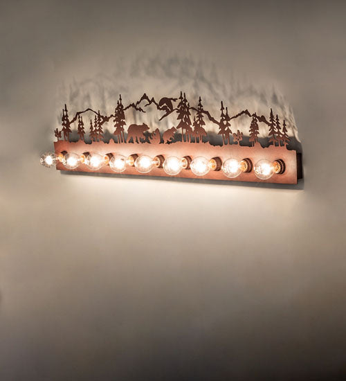Meyda Tiffany Bear Family 240970 Bath Vanity Light 48 in. wide - Rust