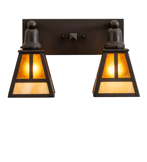 Meyda Tiffany T" Mission" 242401 Bath Vanity Light 17 in. wide - Oil Rubbed Bronze