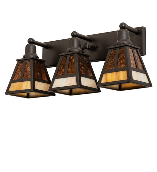 Meyda Tiffany T" Mission" 243051 Bath Vanity Light 24 in. wide - Oil Rubbed Bronze