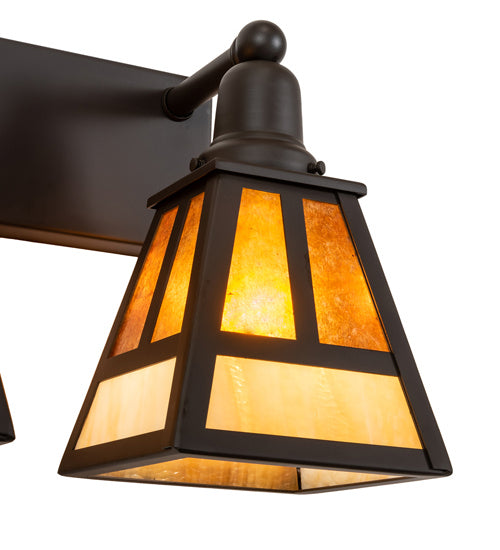 Meyda Tiffany T" Mission" 243051 Bath Vanity Light 24 in. wide - Oil Rubbed Bronze
