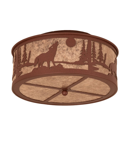 Meyda Tiffany Wolf On The Loose 243533 Ceiling Light - Rust