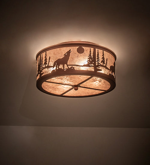 Meyda Tiffany Wolf On The Loose 243533 Ceiling Light - Rust