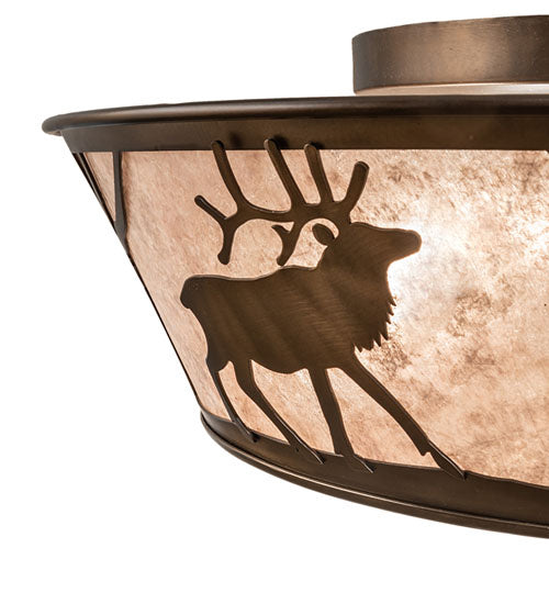Meyda Tiffany Elk On The Loose 245629 Ceiling Light - Antique Copper