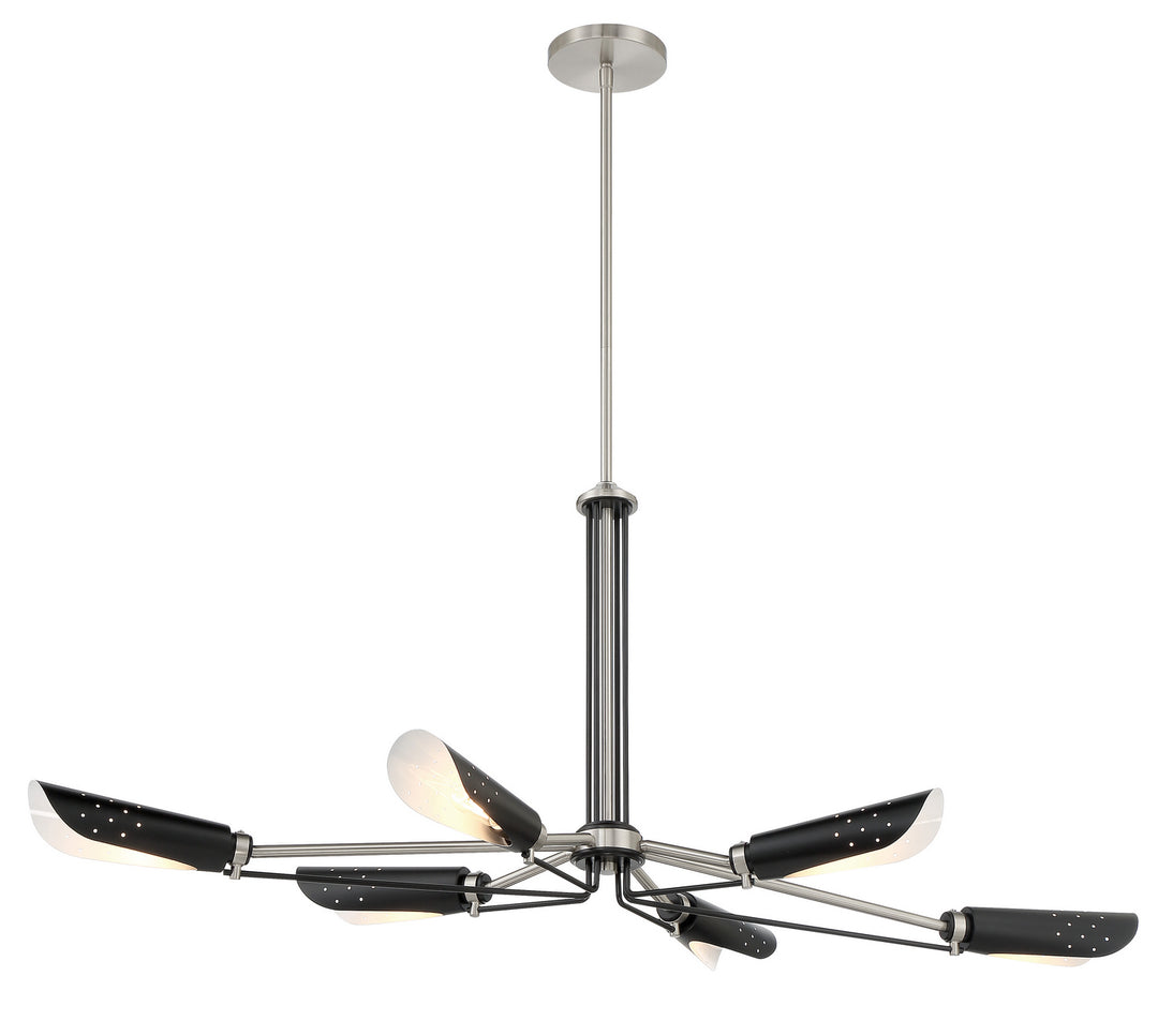 George Kovacs Turbine P1697-691 Pendant Light - Coal With Brushed Nickel