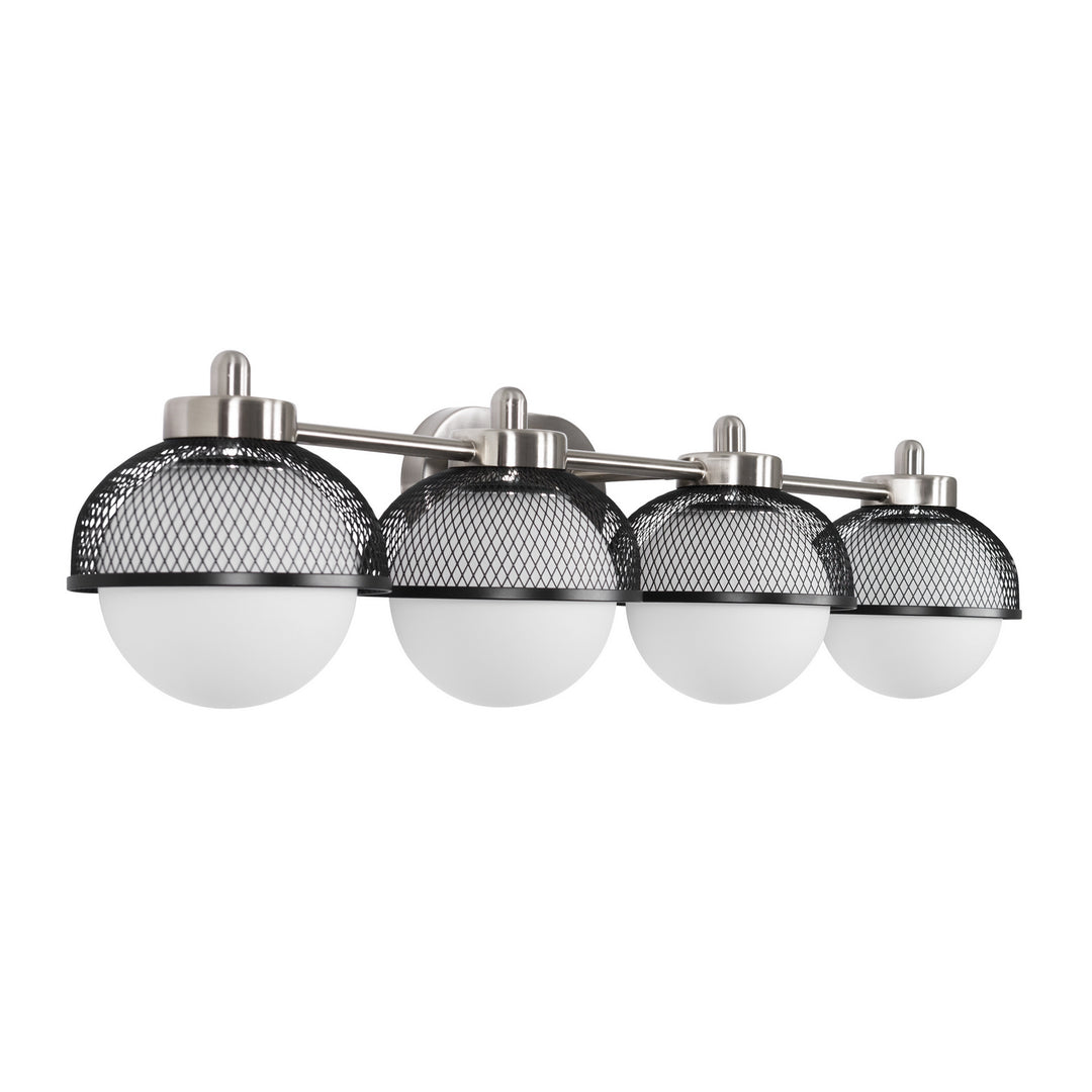 Varaluz Aris 347B04BNBL Bath Vanity Light 36 in. wide - Brushed Nickel/Black