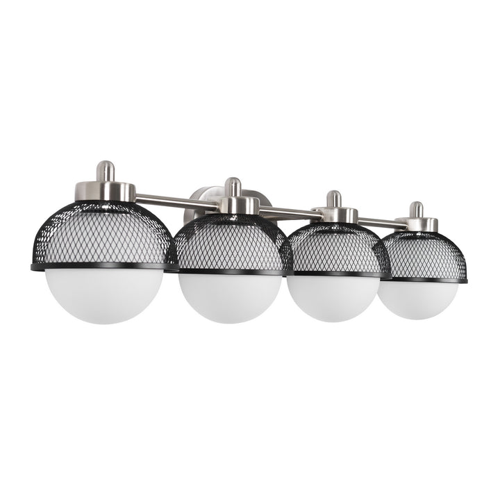Varaluz Aris 347B04BNBL Bath Vanity Light 36 in. wide - Brushed Nickel/Black