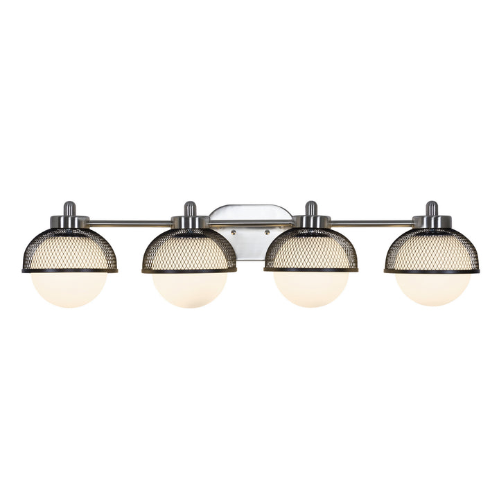 Varaluz Aris 347B04BNBL Bath Vanity Light 36 in. wide - Brushed Nickel/Black