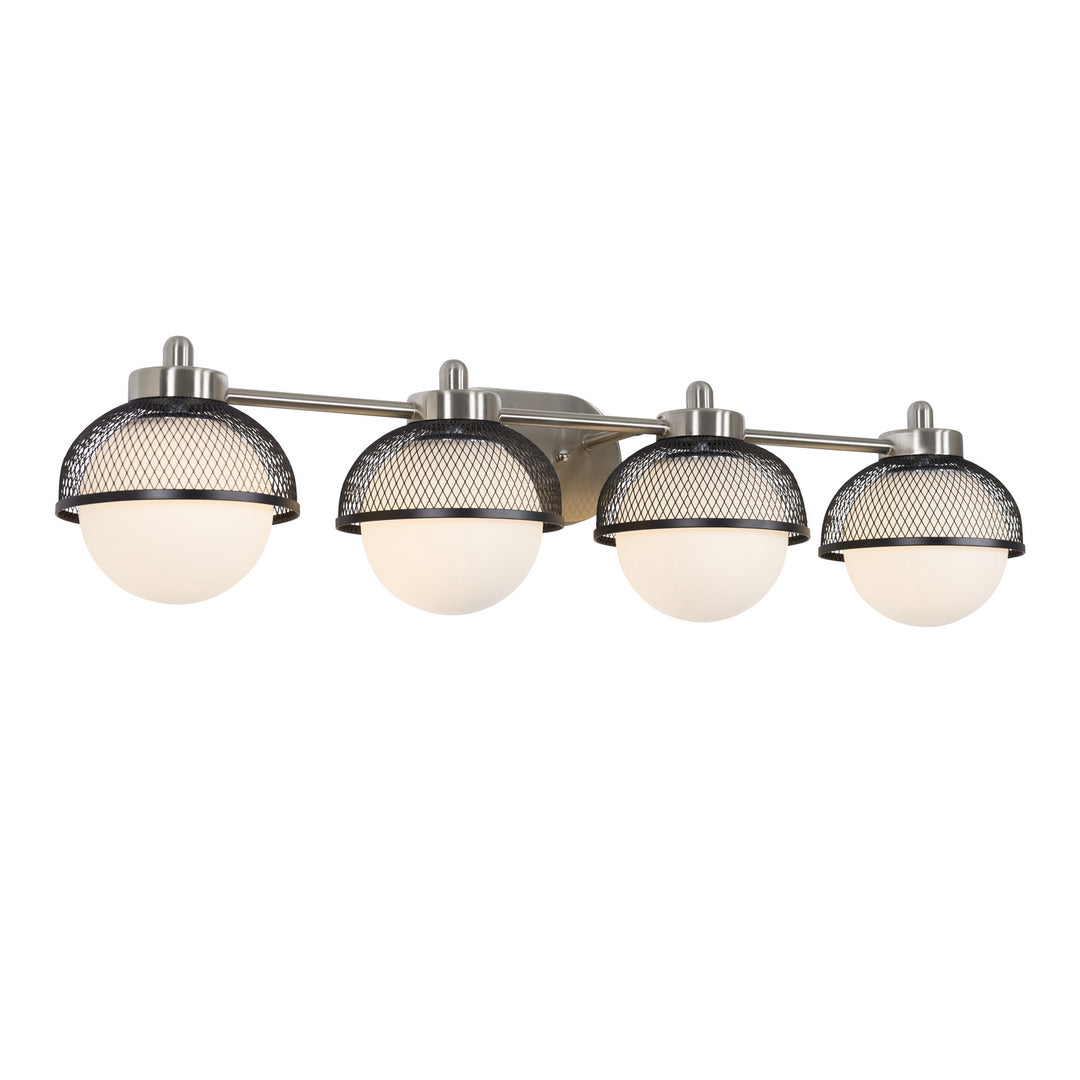 Varaluz Aris 347B04BNBL Bath Vanity Light 36 in. wide - Brushed Nickel/Black