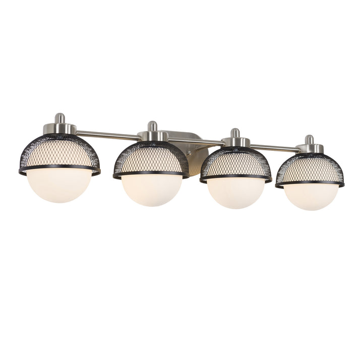 Varaluz Aris 347B04BNBL Bath Vanity Light 36 in. wide - Brushed Nickel/Black