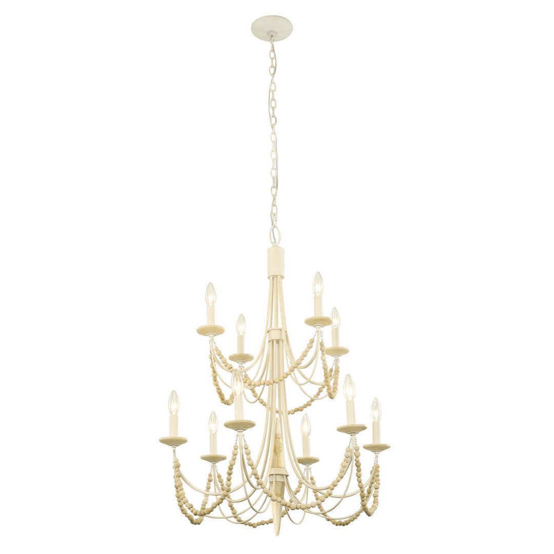 Varaluz Brentwood 350C10CW Chandelier Light - Country White