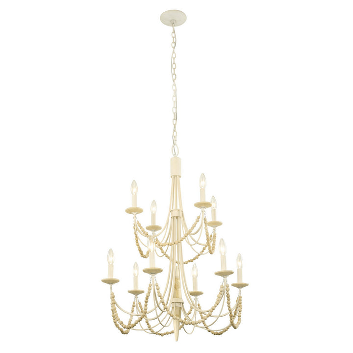 Varaluz Brentwood 350C10CW Chandelier Light - Country White