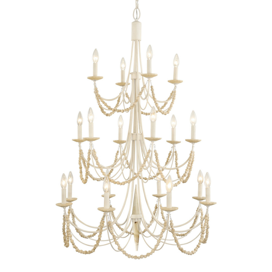 Varaluz Brentwood 350C18CW Chandelier Light - Country White