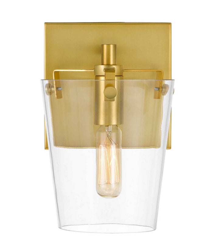 Varaluz Arlo 351B01BLSB Wall Sconce Light - Black/Satin Brass