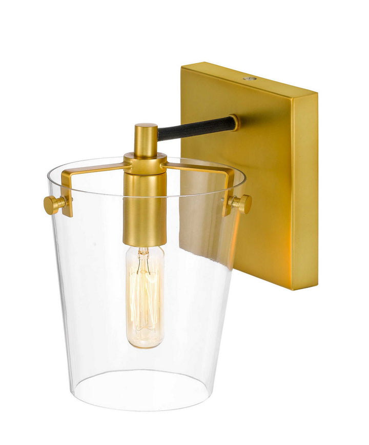 Varaluz Arlo 351B01BLSB Wall Sconce Light - Black/Satin Brass
