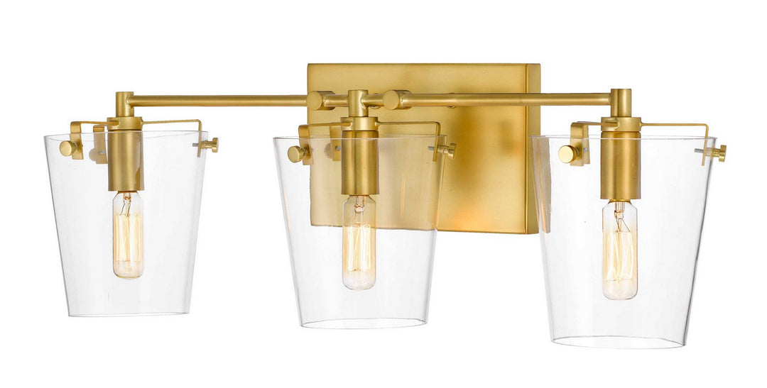 Varaluz Arlo 351B03BLSB Bath Vanity Light 23 in. wide - Black/Satin Brass
