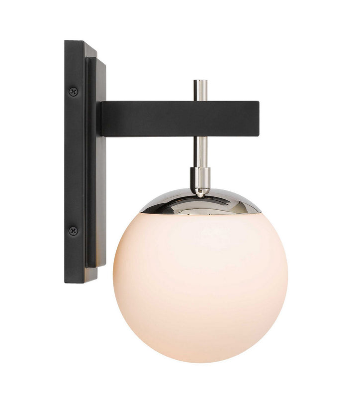Varaluz Allie 352B01BLPN Wall Sconce Light - Black/Polished Nickel