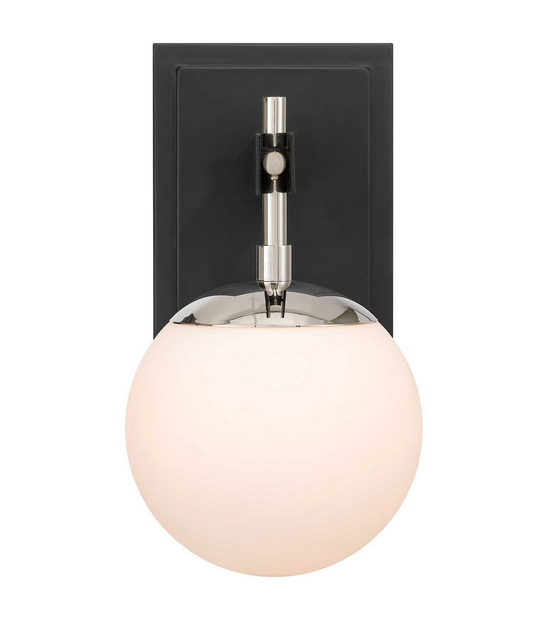 Varaluz Allie 352B01BLPN Wall Sconce Light - Black/Polished Nickel